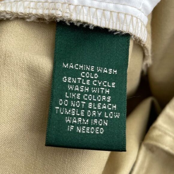 Ralph Lauren Petite Brown Tan Khaki Slash Pocket Straight Leg Cropped Trousers - Picture 5 of 5